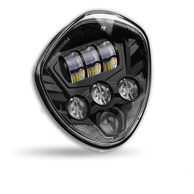 SUNPIE Motorcycle Headlight Assembly Compatible with Victory Cross Country/Hammer 8 Ball/High-Ball/Magnum 2008-2017, 60W High Low Beam Bright White Black Bezel Head Lights Motorbike - Image 1